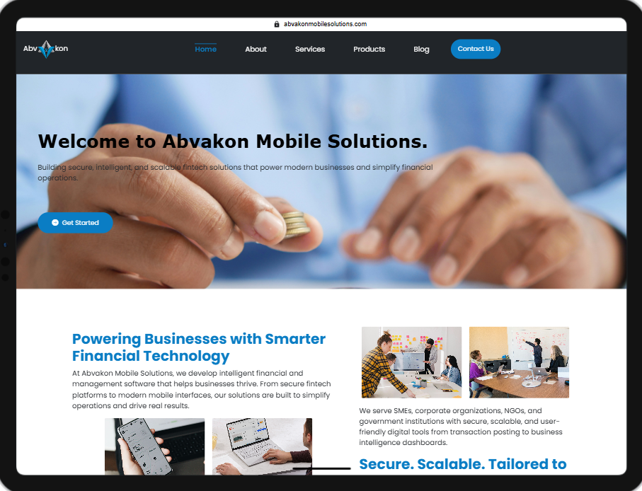 Screenshot of Abvakon Website